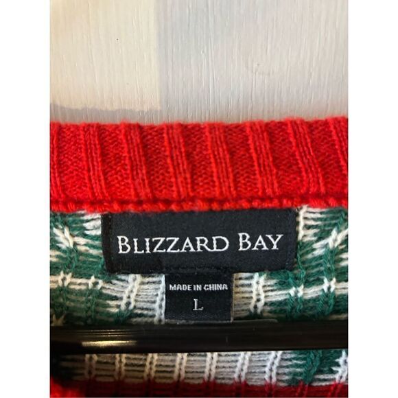 Blizzard Bay Dinosaur T-Rex Christmas sweater mens Large rn#162711 - Picture 2 of 6